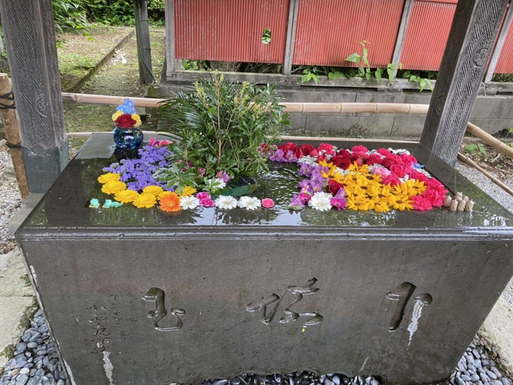 前玉神社の花手水