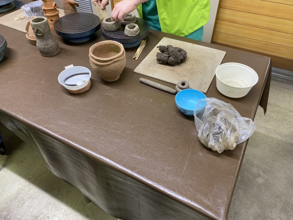 はにわ作りの説明